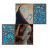 Neon Tattoo Stickers Black Lights for Glow Party Blue Luminous Temporary Tattoos 12 Sheets UV Jewellery Body Shimmer Fake Skin Tattoo for Women Girls Body Face Art Accessories