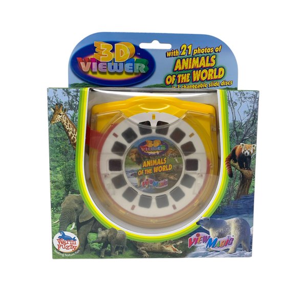 WARM FUZZY Toys 3D Viewfinder (Zoo Animals) - Viewfinder for Kids & Adults, Classic Toys, Slide Viewer, 3D Reel Viewer, Retro Toys, Vintage Toys with 3 Reels - Contains 21 High Definition 3D Images