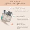 GUNILLA Glycolic Acid Night Cream - Refine, Resurface & Reduce Fine Lines, Wrinkles, Dark Spots, Congested Pores While Brightening Complexion. Gentle - Natural - Vegan (2 oz)