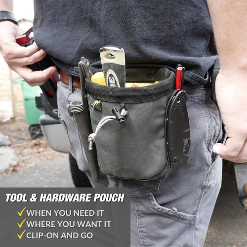 Joey Tool Belt Bag - Clip-On Pouch for Electricians, HVAC Techs, Plumbers, Carpenters, Contractors