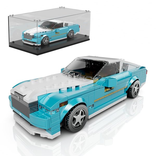 Mould King Speed Champion RR Racing Car Building Kit with Acrylic Display Case, 27071 Collectible Model Car Kits, Building Blocks Kit Racing Toy Cars for Adult Kids 8+(476 PCS)