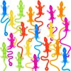 HLARTNET 100 PCS Sticky Lizards for Kids, Stretchy Sticky Lizards Toys Bulk for Reptile Party Favors, Children Lizards Gifts for Goodie Bags Stuffers Pinata Filler Students Rewards