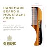 Kent A 81T X-Small Men's Beard and Mustache Pocket Comb, Fine Toothed Pocket Size for Facial Hair Grooming and Styling.Saw-cut Hand Polished. Made in England (Pack of 2)(Tortoiseshell/Graphite)