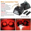 Jamarco Square Led Trailer Tail Lights, 12V Smoked Red Square LED Submersible Trailer Lights Stop Tail Turn Signal Lights License for Utility Trailer Camper Truck RV Marine Snowmobile Left and Right