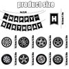 Race Car Birthday Party Decorations, Race Car Party Decorations Includes Happy Birthday Banner and Wheel Hanging Swirls, Race Car Theme Party Birthday Party Supplies
