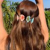 Flower Hair Clips for Women Flower Claw Clips, 12Pcs Medium Flower Clips Non-slip Flower Hair Claws, Cute Clips for Hair Hawaiian Flower Hair Clips Hair Accessories for Women Girls