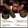 Natural Pomade for Men's Strong Hold and Layered Waves - Easy Wash Hair Cream, Grease for Moisture, Control and Silky Shine 4oz