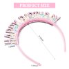 CIEHER Birthday Crown Birthday Headband, Birthday Headband, Happy Birthday Headband for Women Girls, Birthday Girl Headband, Birthday Tiara Happy Birthday Decorations, Birthday Gifts - Pink