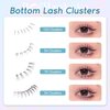 Bottom Lashes Natural 0.07 mm Thickness Bottom Lash Clusters Wispy Bottom Eyelashes 306 PCS 4 Styles Bottom Lash Extensions by Boahankuke
