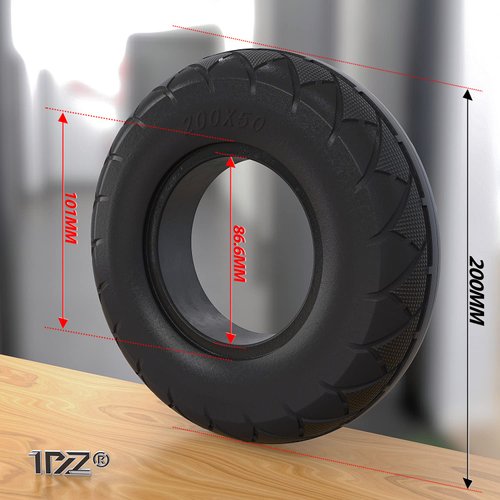 1PZ T21-SX1 200x50 (8"x2") Solid Tire Replacement for Razor E100 E150 E175 E200 Gas Scooter, Schwinn, Bladez, Mongoose, Dune Buggy, ePunk, Crazy Cart, PowerRider 360, eSpark