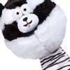 ZA Ball Shaped Dog Toy Furry Fatties Crinkle Squeak Pick Racoon Skunk Squirrel 15" (Raccoon)
