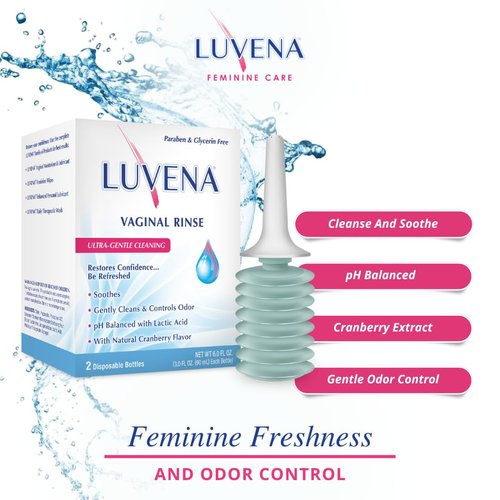 LUVENA Daily Personal Feminine Rinse - Ultra Gentle Wash to Maintain Freshness & Resist Odor - pH Balanced, Paraben Free, Gynecologist Tested - Soothing & Moisturizing (2 Pack, 3oz Bottles)