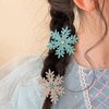 6PCS Snowflake Hair Clips Blue White Pink Christmas Hair Accessories for Women Girls Festive Snowflake Hairpins Xmas Hair Clips Holiday Hair Accessory Party Gifts