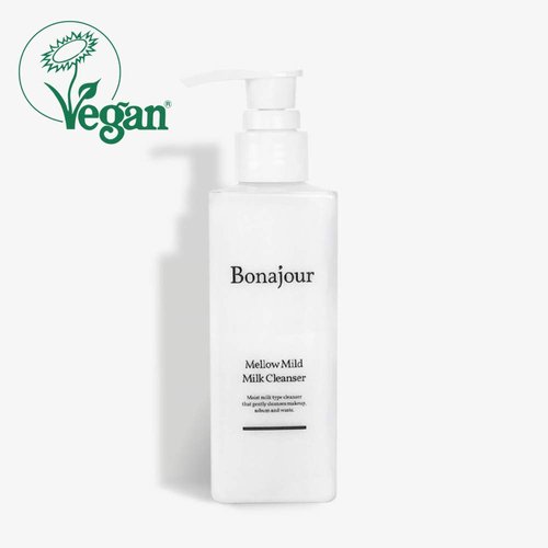 BONAJOUR] Mellow Mild Moisture Milk Cleanser - Vegan beauty Natural Face Wash For sensitive skin for Daily Face Washing 6.7 Fl. Oz