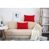 TangDepot Cotton Solid Throw Pillow Covers, 12" x 20" , Red