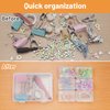 Mathtoxyz Small Bead Organizers and Storage, Clear Bead Storage Containers Rectangle Bead Holder Plastic Cases Transparent Boxes for Nail DIY Craft Making Jewelry Battery Screw