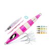Deep Water Fast/Slow Glow Metal Lead Jig Jigging Fishing Lures Baits Tackle 60g/80g/150g/200g/250g 240lb (Pink, 200g)