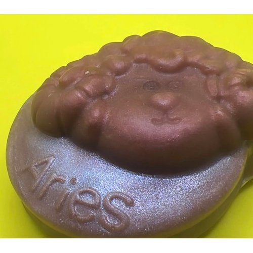 Aries Soap, Crystal Inside Soap, Gemstone Soap, Fireside, Zodiac Soap, Horoscope Gift, Vegan Bar Soap, Astrology, Red Jasper Soap