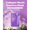 Mediheal Collagen Mucin Essence Facial Mask, Moisturizing & Nourishing Facial Sheet Mask for Stressed Skin, Collagen and Vegan Mucin, Eco-Friendly & Hypoallergenic Cellulose Sheet 15 Sheet