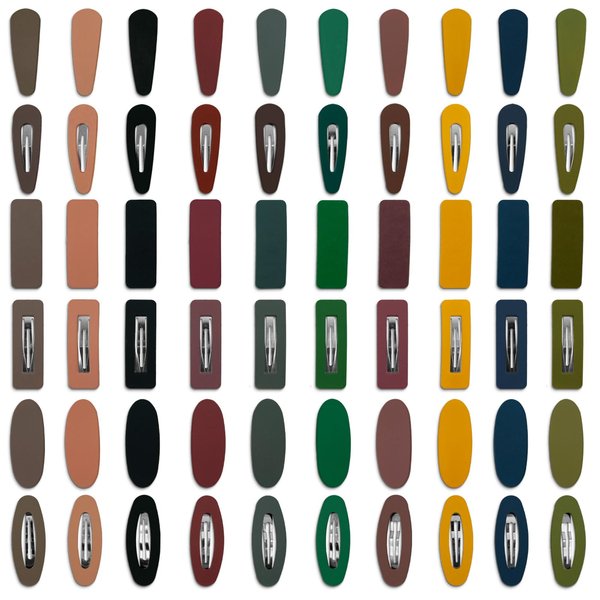 60 Pcs Metal Snap Barrettes Hair Clips Cute Candy Color Matte Fashion Accessories for Girls Women (Multicolor)