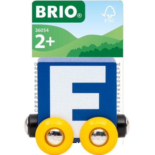 BRIO – Letter Train E | Wooden Train Set Accessory Toy for Kids Age 2 Years Up