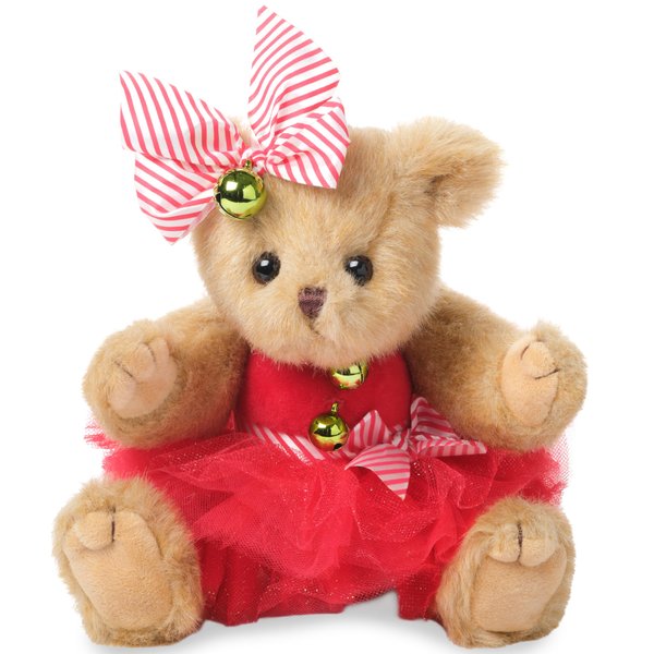 Bearington Jenny Jingles Christmas Ballerina Plush, 10 Inch Christmas Stuffed Animals for Kids, Ideal Christmas Teddy Bear Gift for Toddlers, Kids & Teens