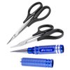 3-Pack HobbyPark RC Body Reamer Hole Puncher and Curved Scissors & Straight Scissors Trimming Tools Set for RC Car Body Shell Lexan Plastic
