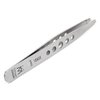 GERMANIKURE Professional Perforated Slanted Tweezers - FINOX Stainless Steel sharp tweezers in Leather Case - Professional Tweezers –Easy to use best tweezers- Ethically made in Solingen Germany 4403