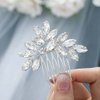 Foyte Wedding Hair Comb Crystal Bridal Headpieces Rhinestone Hair Pieces Bridesmaid Side Combs Hair Accessories for Women and Girls (silver)