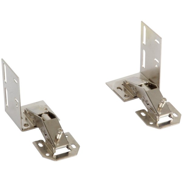 Knape & Vogt ET-H-N Euro Tray Hinges Cabinet Organizer, Polymer,Steel, 2.88 by 3.75 by 2.25-Inch, Nickel