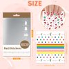 24 Sheets Nail Art Stickers, Nail Sticker Decals for Girl Women, Cute Flower Heart Rainbow Star Nail Stickers Decoration Self-Adhesive