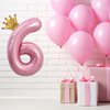 Pink 9 Balloon 40 Inch,Giant Number Balloon Mini Crown Balloon Set for Girl 9th Birthday Party Decorations,Nine Years Old Birthday Pink Party Theme Decorations,Pink Foil Mylar Birthday Digital Balloon