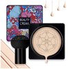 Air Cushion CC Cream Mushroom Head Foundation, BB Cream Face Makeup Foundation for Mature Skin Moisturizing Concealer Brighten Long-Lasting, Even Skin Tone for All Skin Types (02#Nature, 1)
