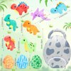 Zhanmai 11 Pcs Dinosaur Stuffed Animal Small Dino Plush Toy and Egg Bag Set Cute Stuffed Dinosaur Animals Plush Toys Soft Dinosaur Stuff Animals for Easter Birthday Dinosaur Themed Party Decoration