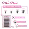 MIZ BARN Lash Clusters 144pcs Lash Extension D Curl Eyelash Clusters, 12-18mm individual Lashes Fluffy False Eyelashes Clusters DIY at Home (D-12-18 MIX)(DIY 06)