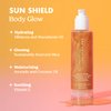 Kopari Sun Shield Body Glow - SPF 30 UV Protection Sheer Sunscreen Golden Amber - Sweat and Water Resistant - Antioxidant Vitamin E Vegan Cruelty Free - Macadamia Hibiscus Avocado Coconut Oils 5oz