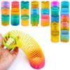 DIMROM 25Pcs Spring Rainbow Party Favor - Goodie Bags Stuffers Mini Party Favors Sensory Rainbow Toy Spring - Bulk Toys Small Toys Stress Relief Items