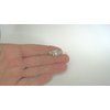 Generic Two small tiny silver filigree crystal hair pin clip barrettes fine hair