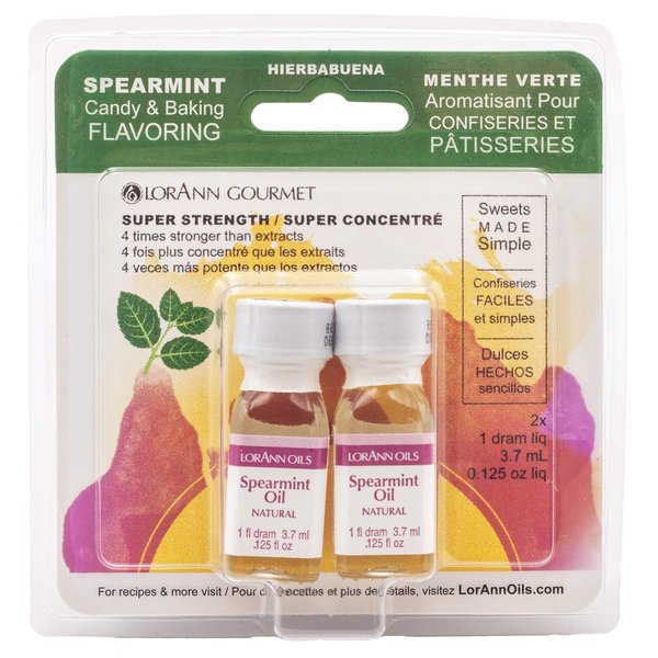 Lorann Oils Candy & Baking Flavoring .125oz Bottle 2/Pkg-Spearmint Oil
