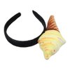 GUEDKIKL Simulated Food Hair Hoop, Ice Cream Headband Novelty Ice Cream Cone Shape Hairbands Food Headpiece Costume Party Accessory for Women Girls