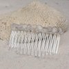 Clear Crystal Quartz Stone Hair Comb