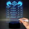 DND Initiative Tracker for DM, Unique Erasable Acrylic Light with Pen, Fantasy D&D Combat Health Tracker, Dungeon Master Tool for Dungeons and Dragons 5e Gifts Pathfinder Tabletop RPG Accessories