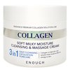 Enough Collagen Soft Milky Moisture Clensing & Massage Cream, 10.58 oz / 300g - 3in1 Deep Cleansing, Exfoliation & Pore Care