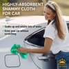 Premium 2pk + 1 Free Shammy Cloth for Car Drying - (26"x17") - Super Absorbent Chamois Towel for Car - Reusable Shammy Towel for Car - Scratch-Free Car Drying Towel