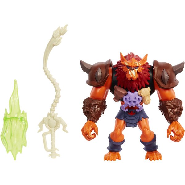 Masters of the Universe and He-Man Beast Man Action Figure with Power Attack Move & 2 Accessories Inspired by MOTU Netflix Animated Series, 5.5-in Collectible Toy for Kids Ages 4 Years & Older
