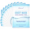 Ebanel 10 Pack Collagen Face Mask, Instant Brightening & Hydrating Face Sheet Mask with Aloe Vera, Hyaluronic Acid, Vitamin C and E, Chamomile, Anti Aging Face Mask with Hydrolyzed Collagen, Peptide