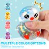Squishy Penguin Stress Balls for Adults (Blue) Penguin Squishy Toys for Kids, Penguin Malt Sugar Ball Sensory Fidget Toy, Slow Rise Squishy Sugar Stress Ball, Animal Squeeze Toy, Party Favors for Kids