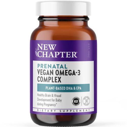 New Chapter Vegan Prenatal DHA, EPA, and DPA Supplement- Prenatal Vegan Omega-3 Complex- 30 Vegan Softgels