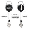 SAMSFX Tape Measure Retractor Fly Fishing Zinger Retractors Carabiner Style Clip on Back Tether Tools Badge Holder (2PCS in Pack)