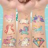 EMOME Glitter Kids Tattoos Temporary for Girls, 204 Pcs Individually Wrapped Tattoo Stickers for Kids, Glitter Tattoos Bulk for Goodie Bags Stuffers Fillers, Girls Birthday Party Favors Supplies Games